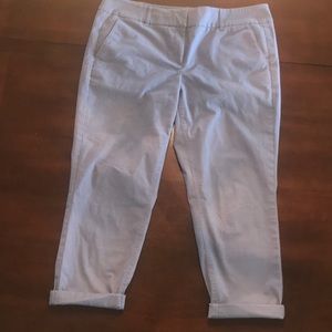 Loft Marisa Fit Skinny Crop Chinos - Periwinkle